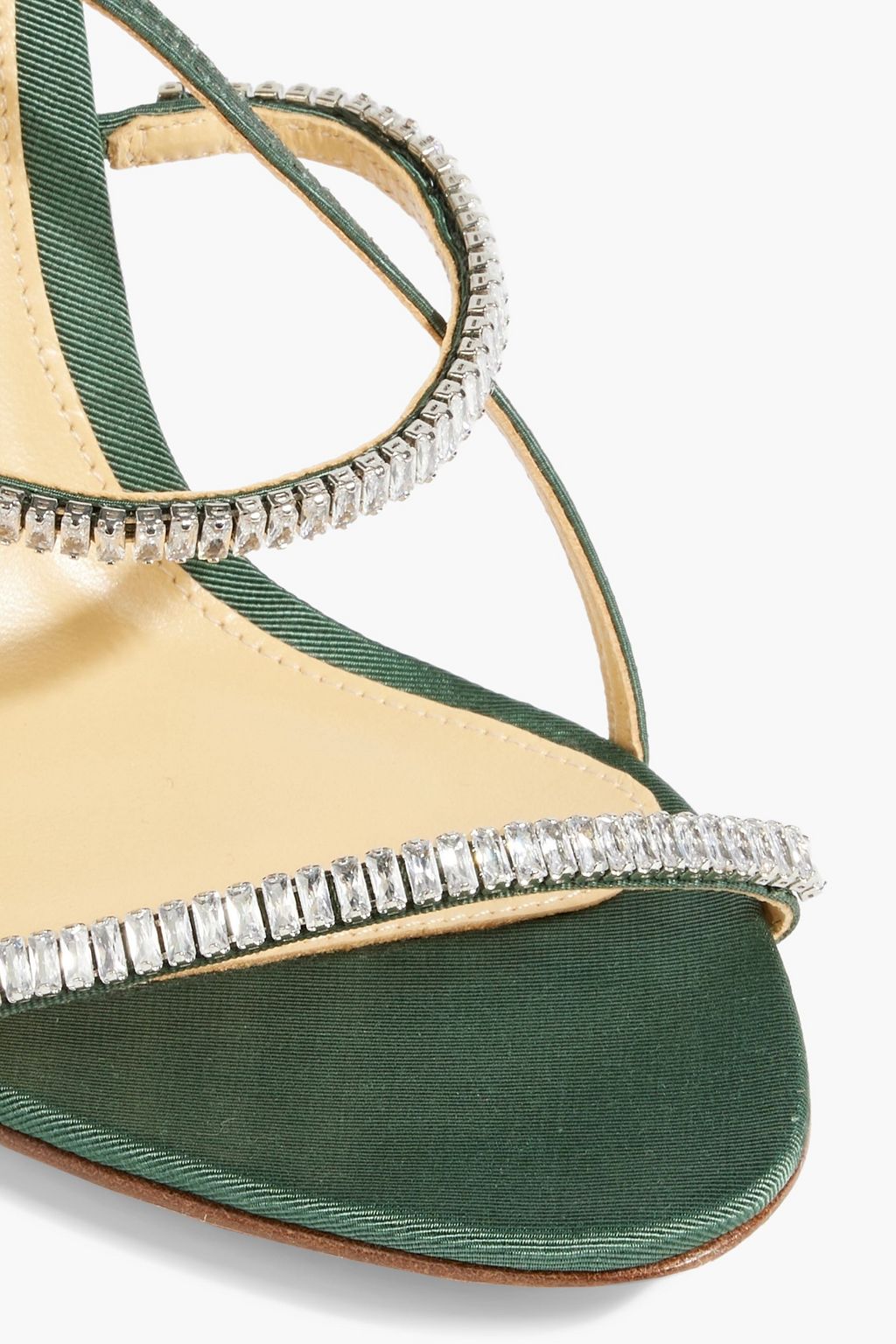 ALEXANDRE BIRMAN Sally 100 crystal-embellished faille slingback sandals