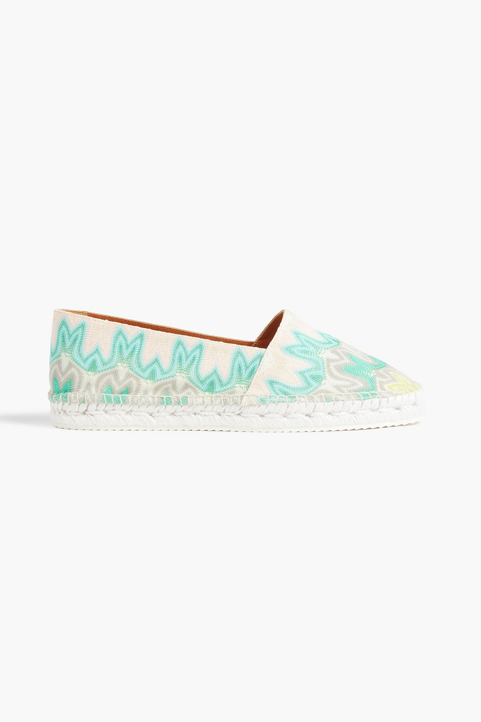 Missoni Crochet-knit Espadrilles In Turquoise
