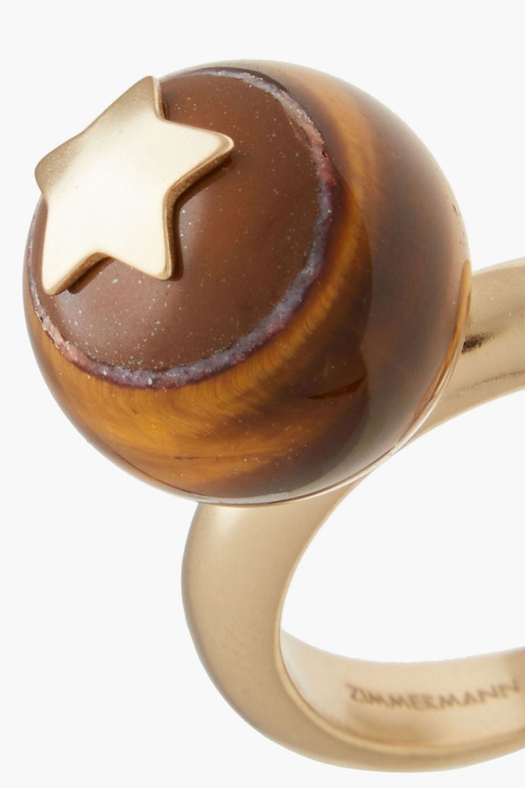 ZIMMERMANN Gold-tone agate ring