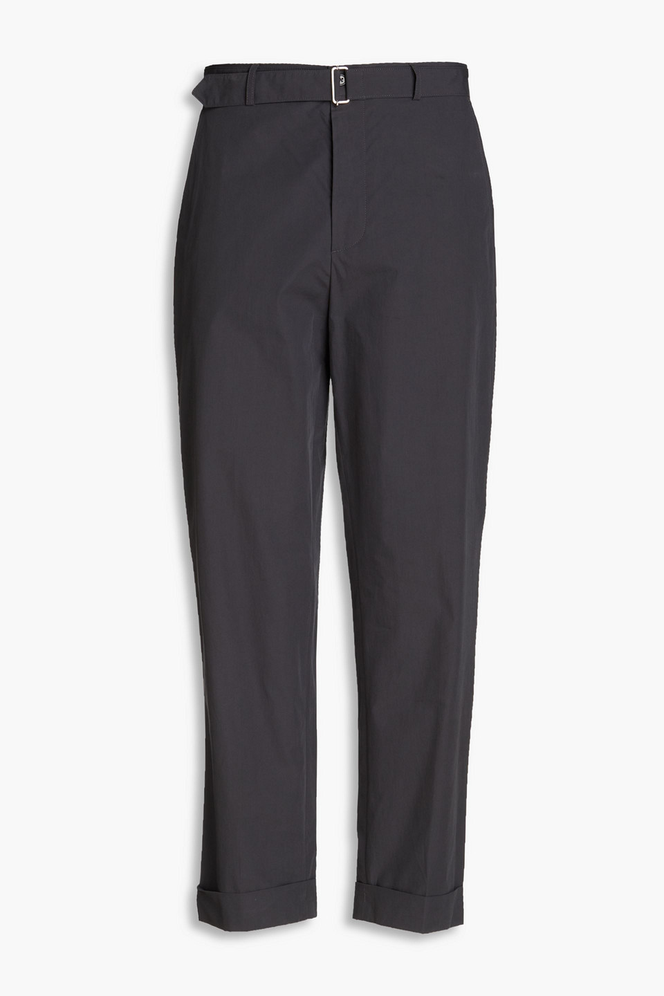 Officine Générale George tapered belted cotton-poplin pants