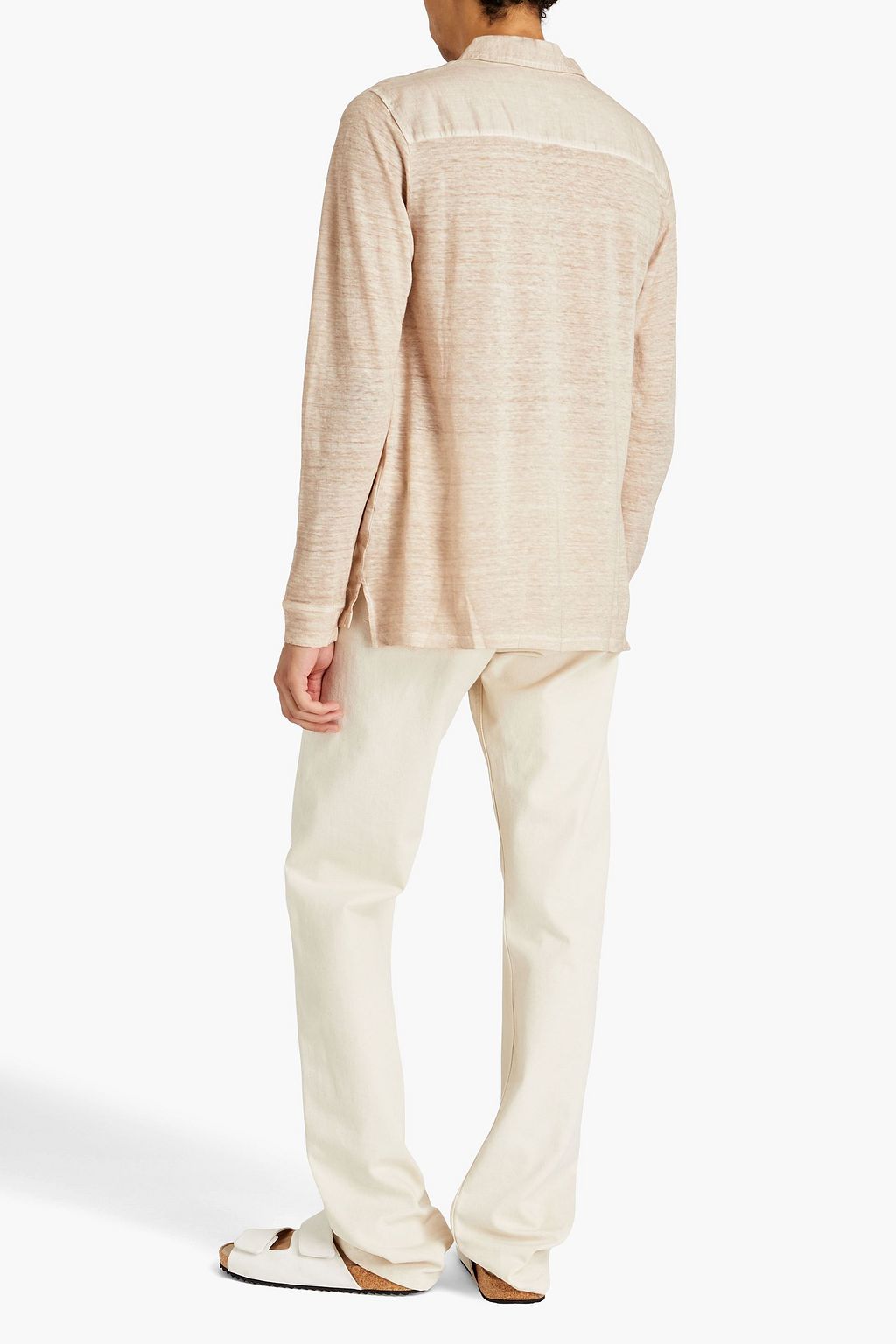 120% LINO Jersey-paneled linen shirt