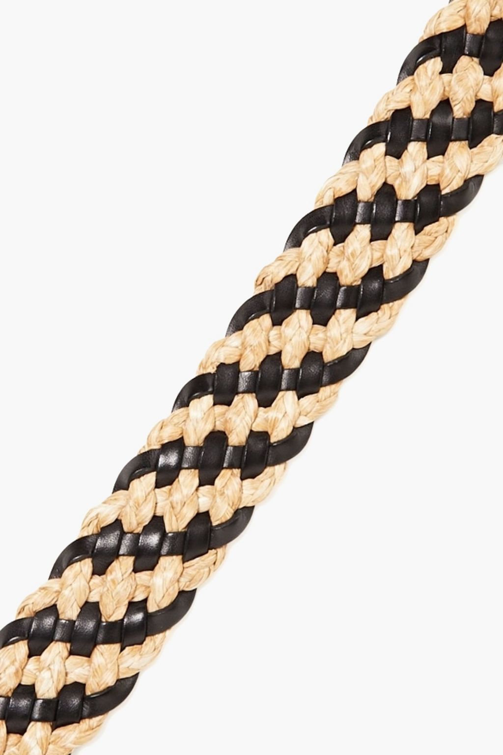 ZIMMERMANN Woven leather and raffia belt