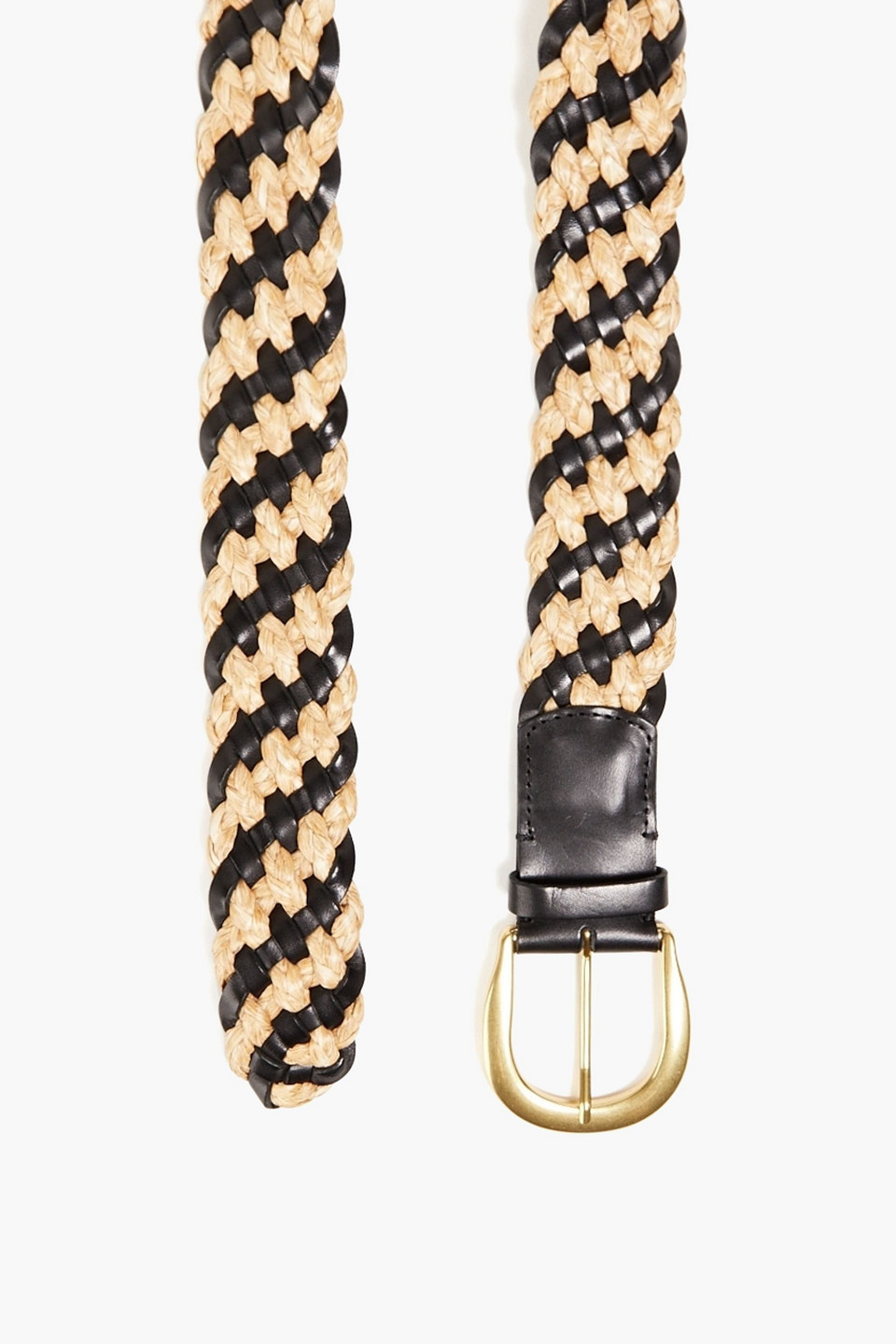 Shop Zimmermann Woven Leather And Raffia Belt In Black