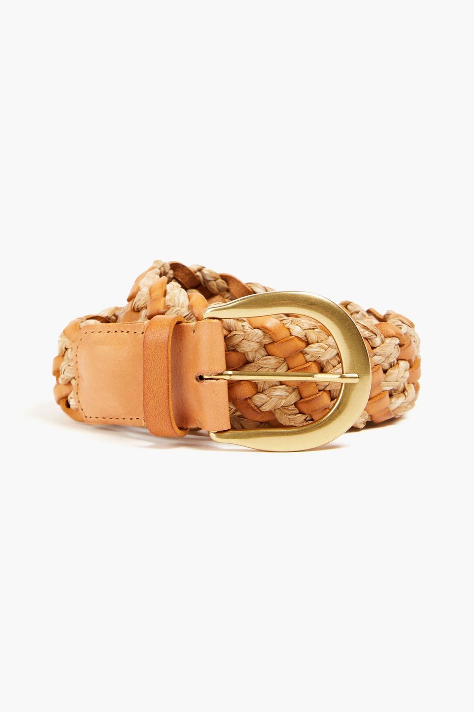 ZIMMERMANN Woven leather and raffia belt THE