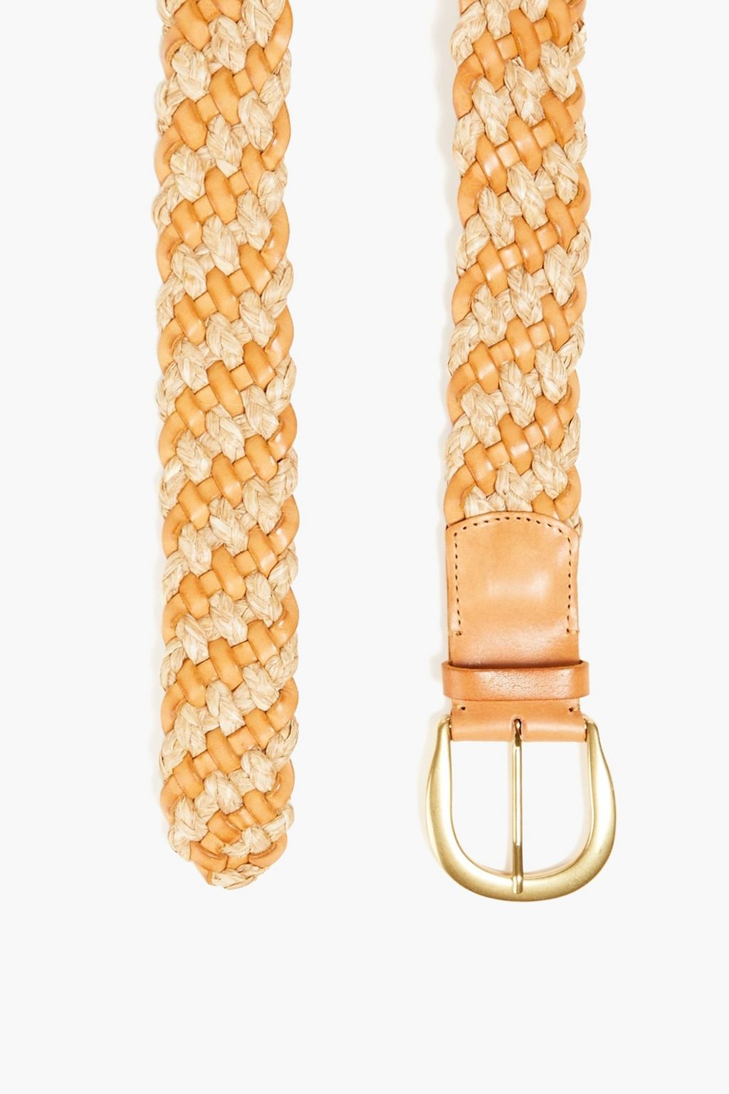 ZIMMERMANN Woven leather and raffia belt