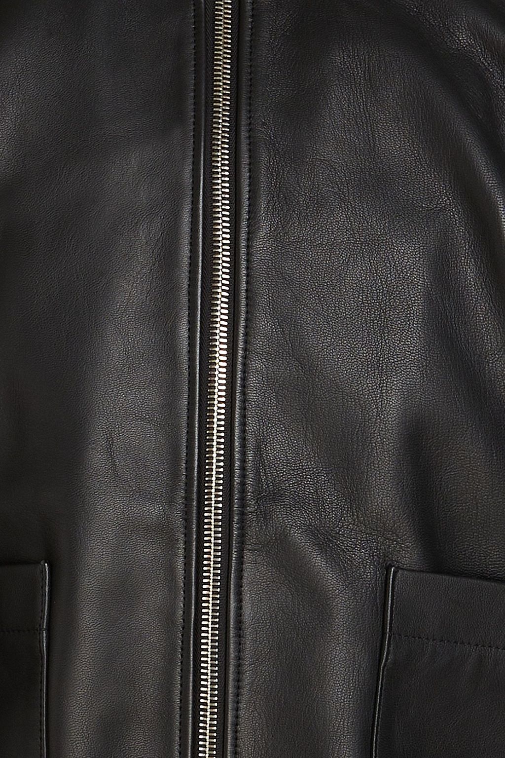 OFFICINE GÉNÉRALE Raoul leather bomber jacket | THE OUTNET