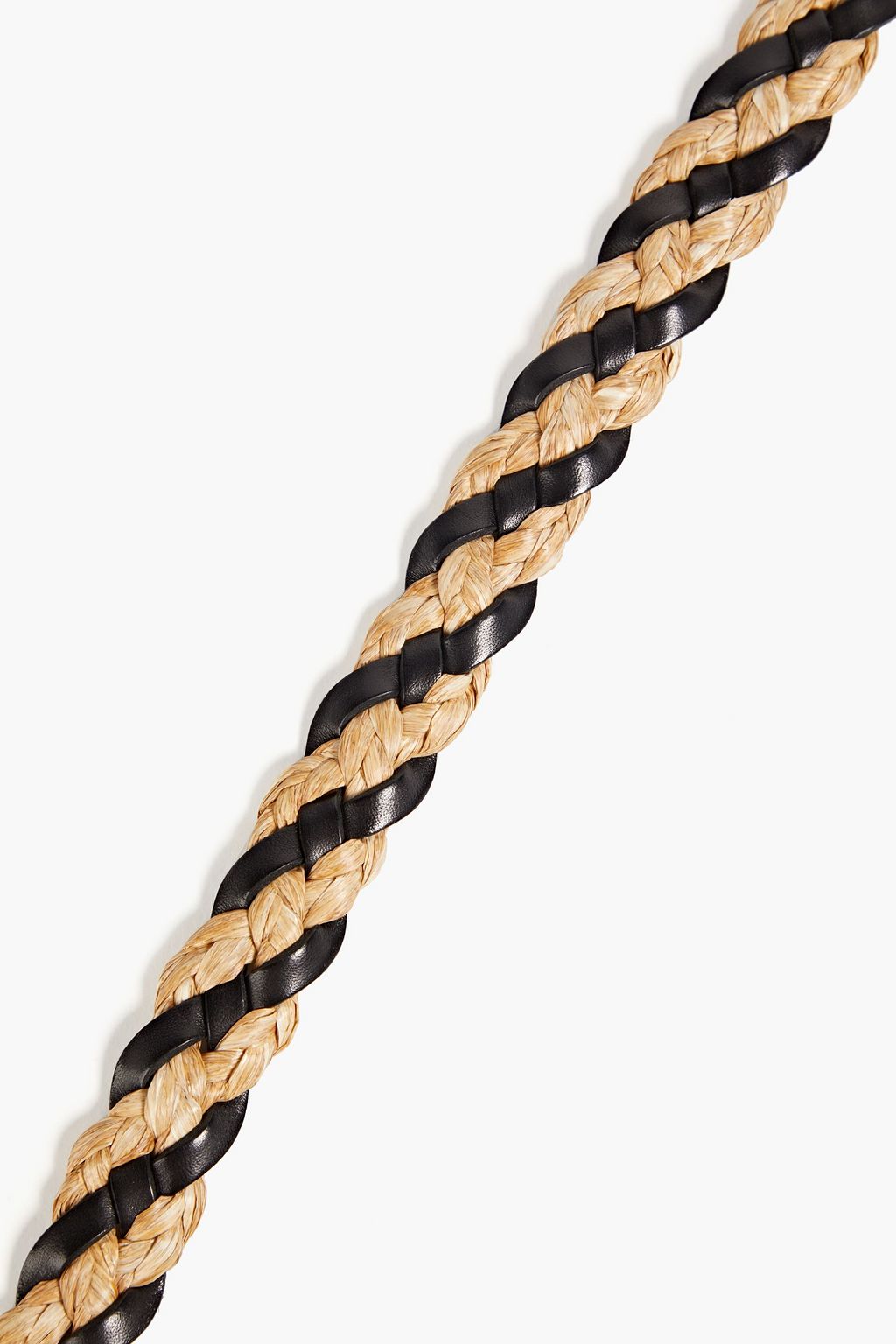 ZIMMERMANN Braided leather and raffia belt