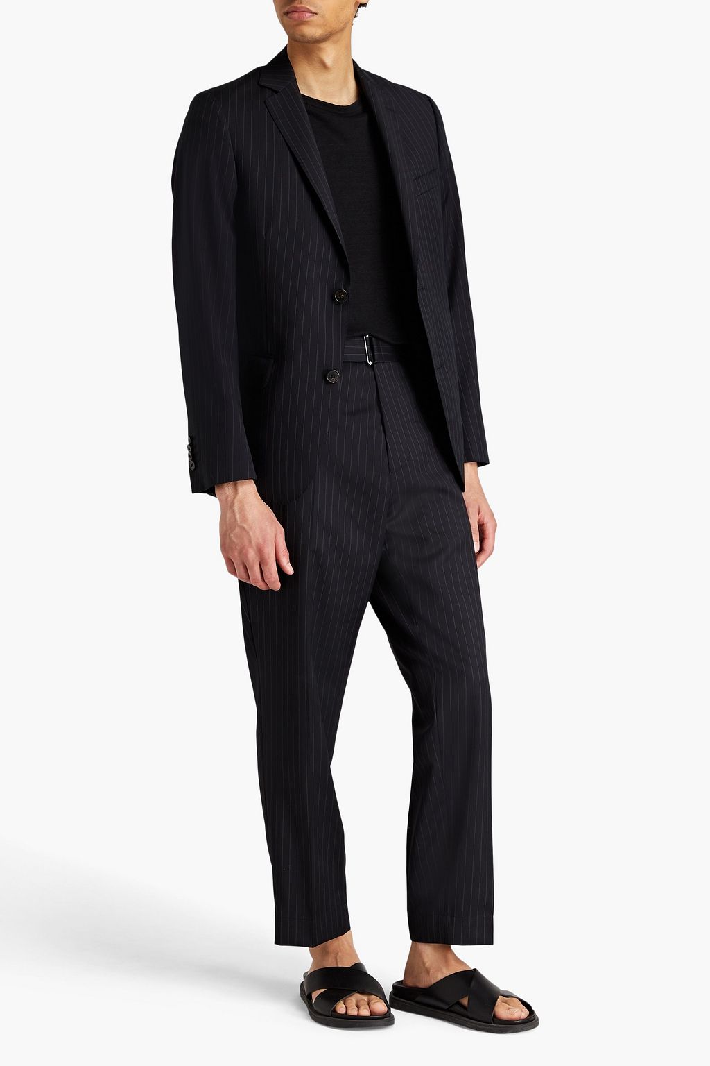 OFFICINE GÉNÉRALE Pinstriped wool-twill suit jacket