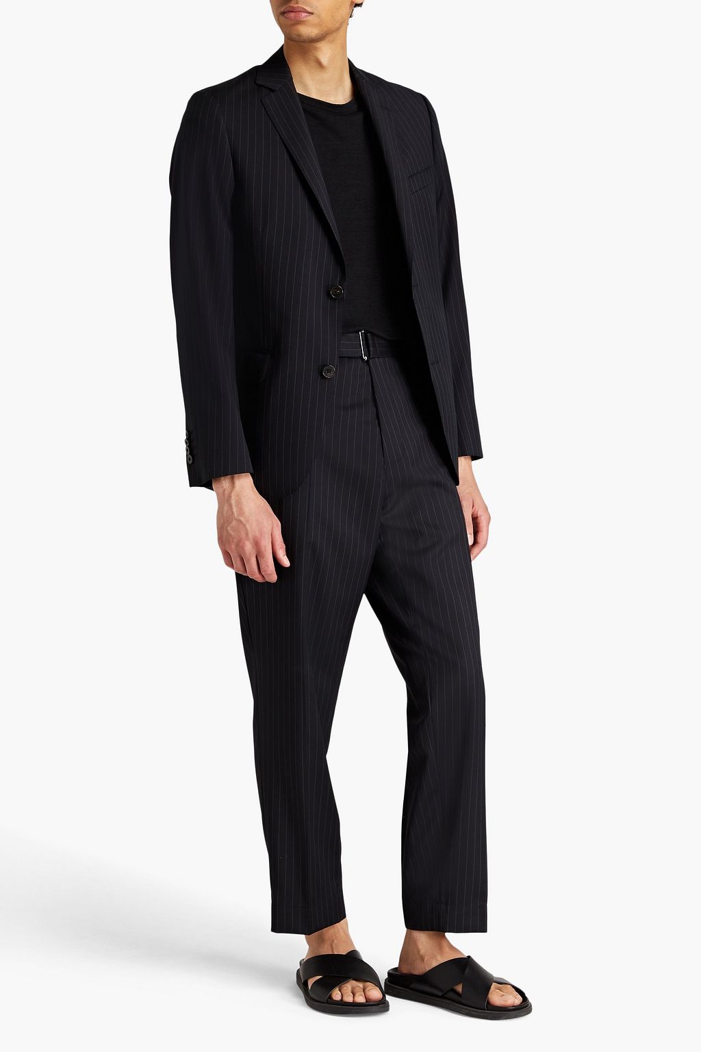 OFFICINE GÉNÉRALE Pinstriped wool-twill suit jacket | THE OUTNET