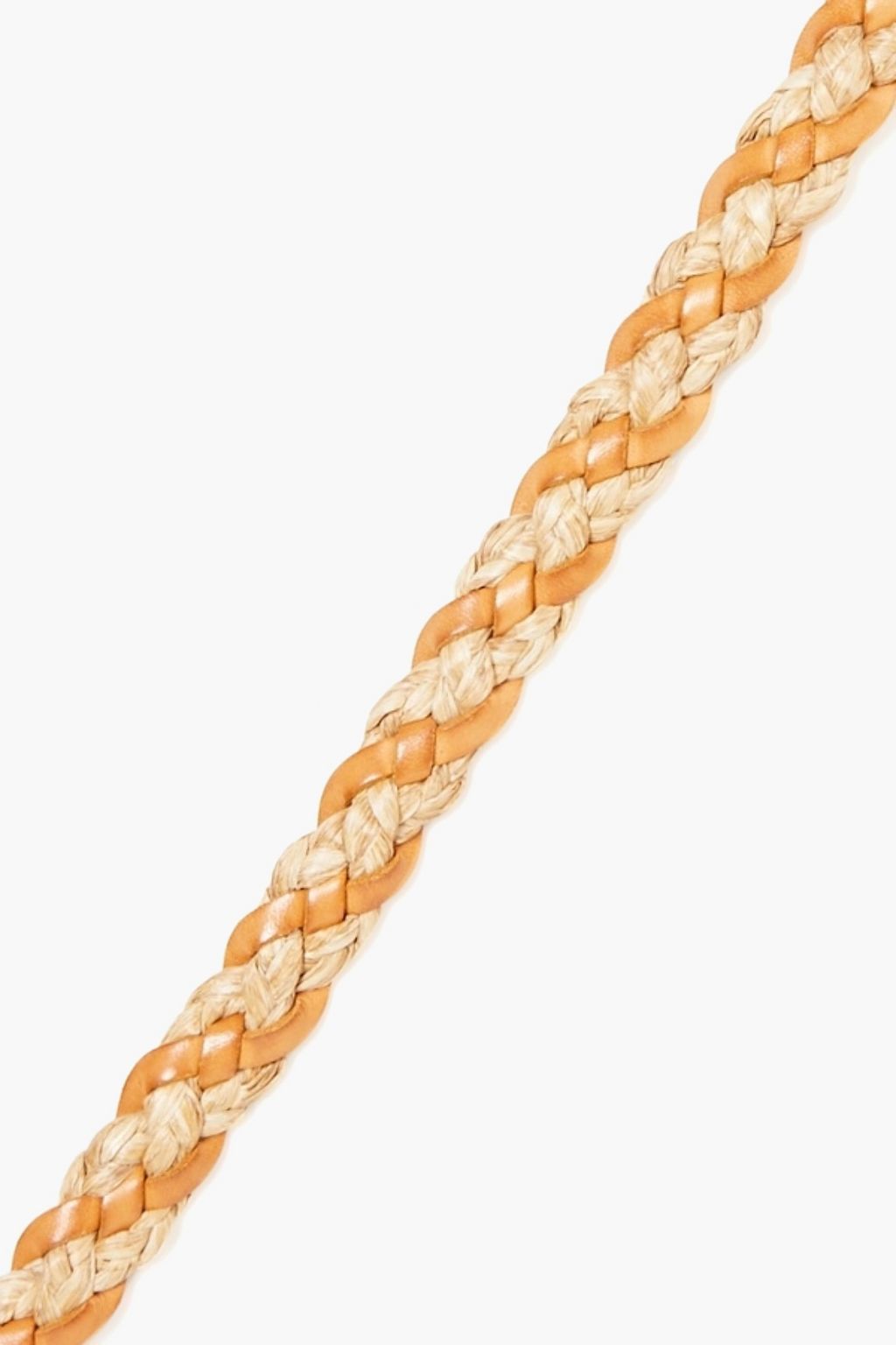 ZIMMERMANN Braided leather and raffia belt