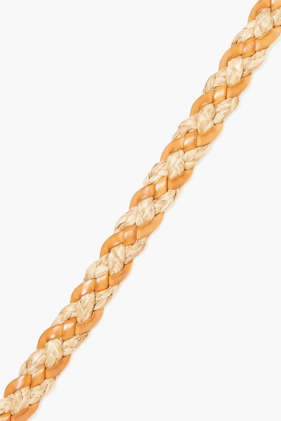 Shop Zimmermann Braided Leather And Raffia Belt In Saffron