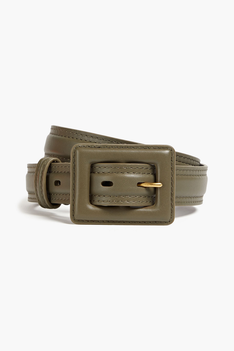 Zimmermann Leather Belt In Army Green