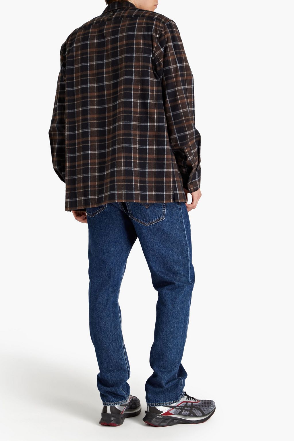 1017 ALYX 9SM Logo-print checked cotton-flannel shirt
