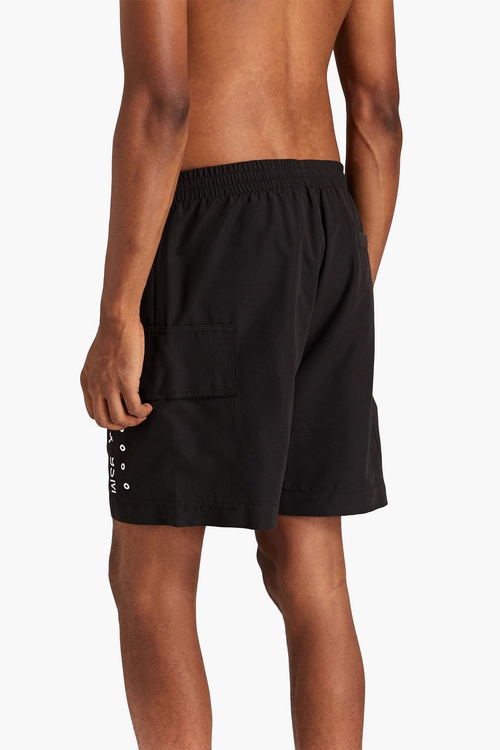 1017 ALYX 9SM Mid-length logo-print woven swim shorts