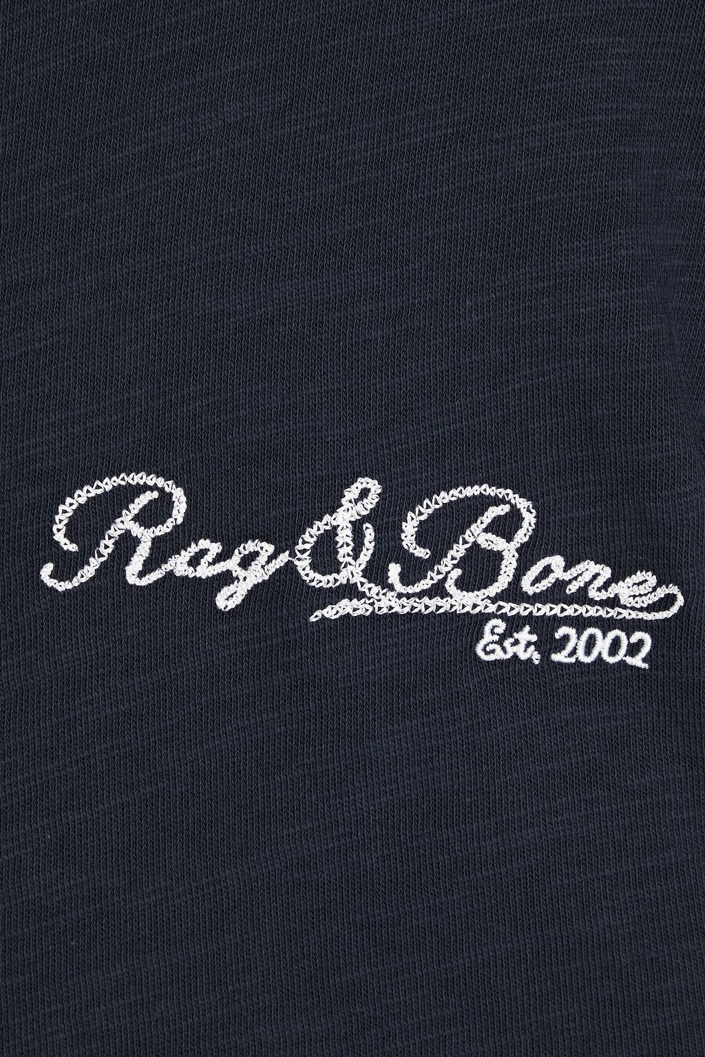 RAG & BONE Embroidered slub cotton-jersey T-shirt