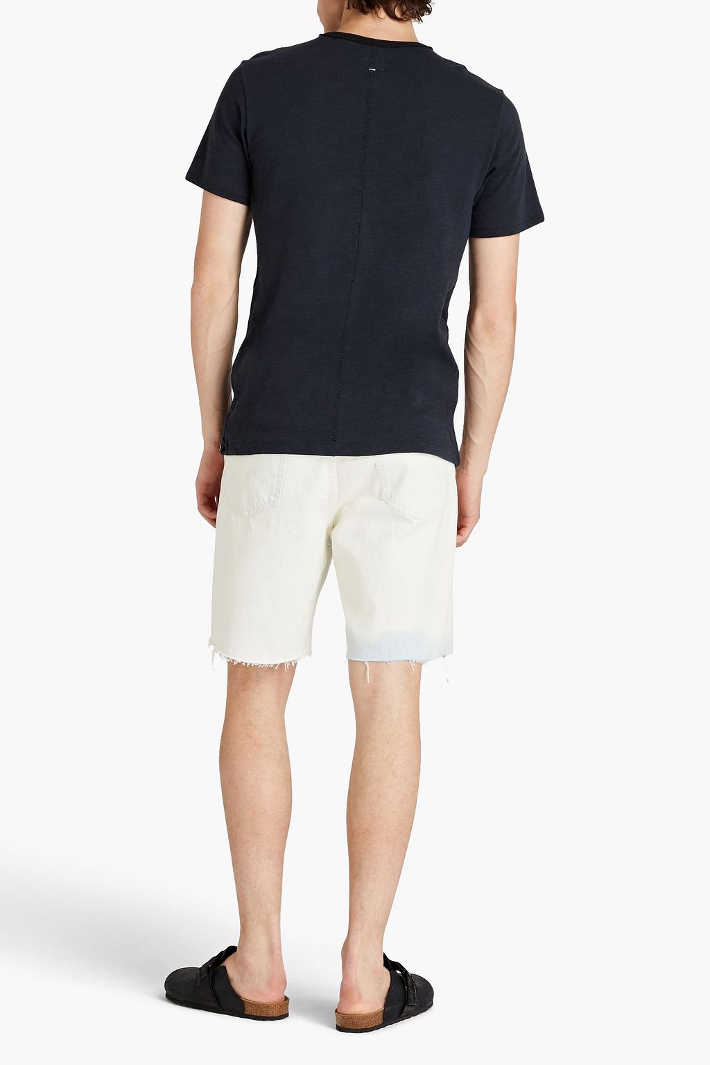 RAG & BONE Embroidered slub cotton-jersey T-shirt