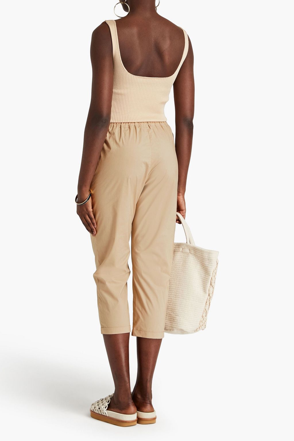 GENTRYPORTOFINO Cropped cotton tapered pants
