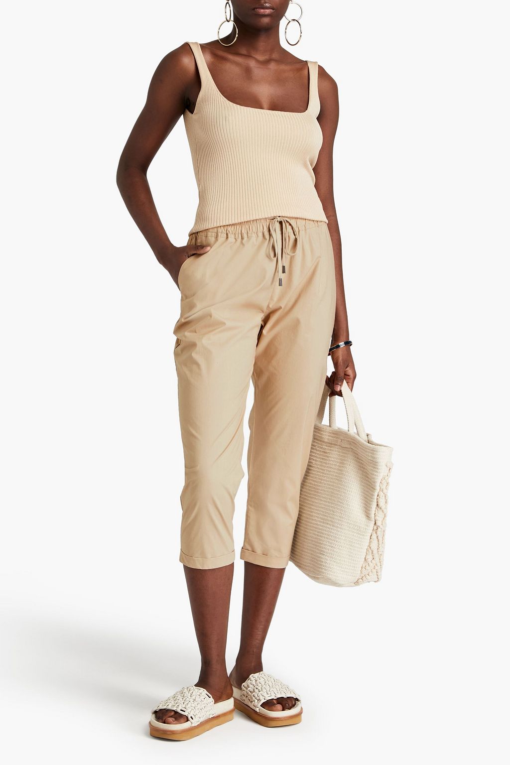 GENTRYPORTOFINO Cropped cotton tapered pants