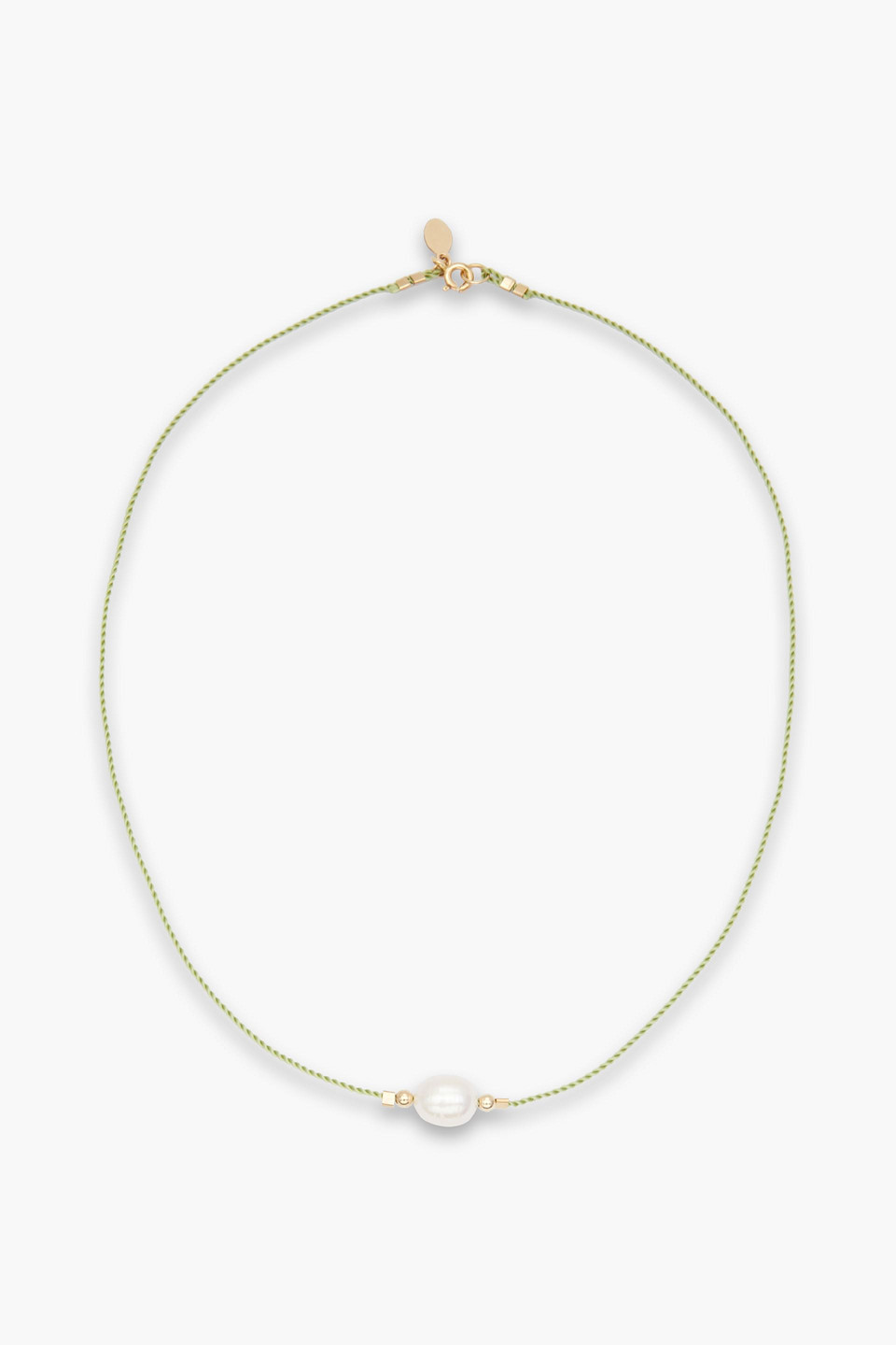 Gold-tone pearl necklace