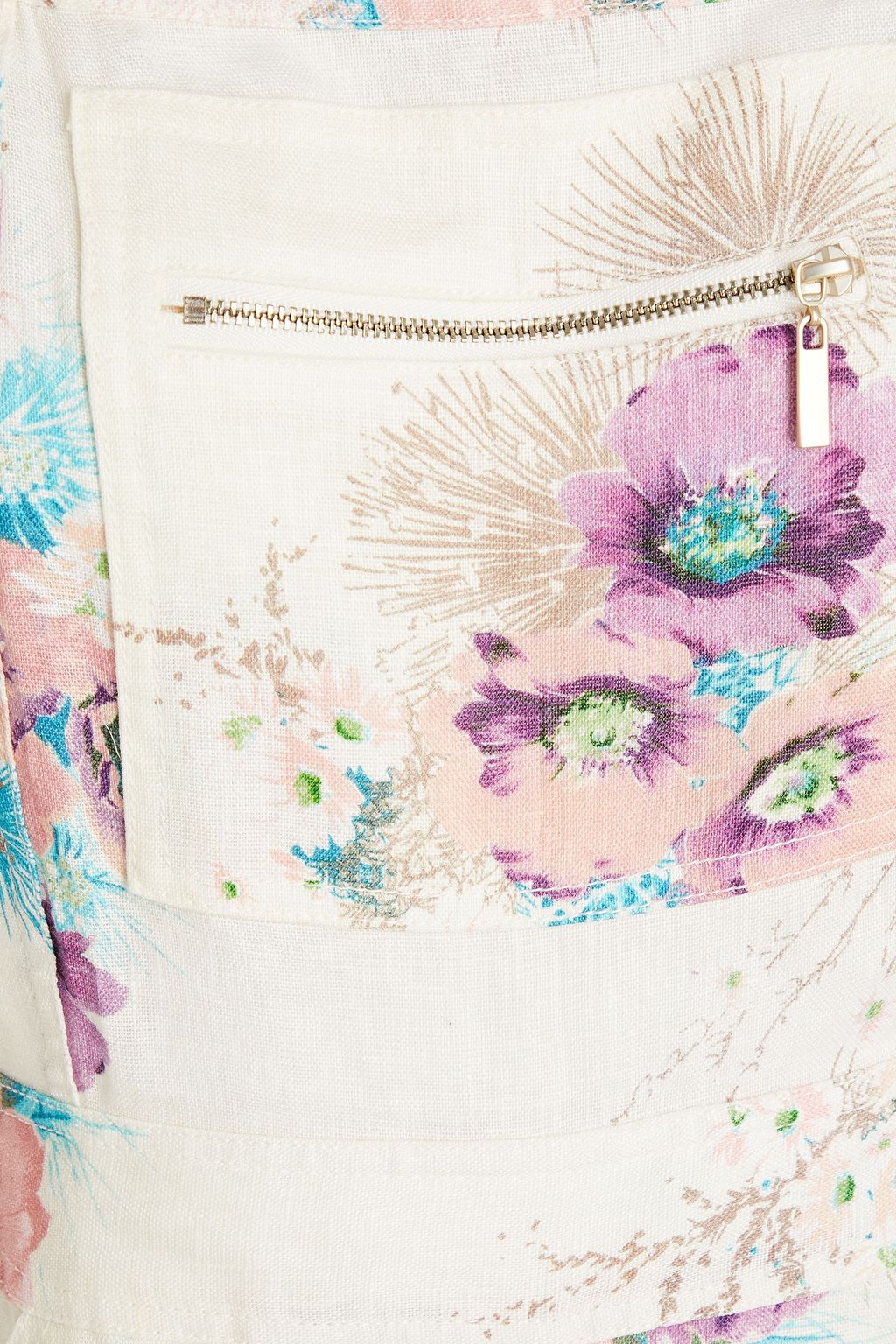 ZIMMERMANN Cropped floralprint linen overalls THE