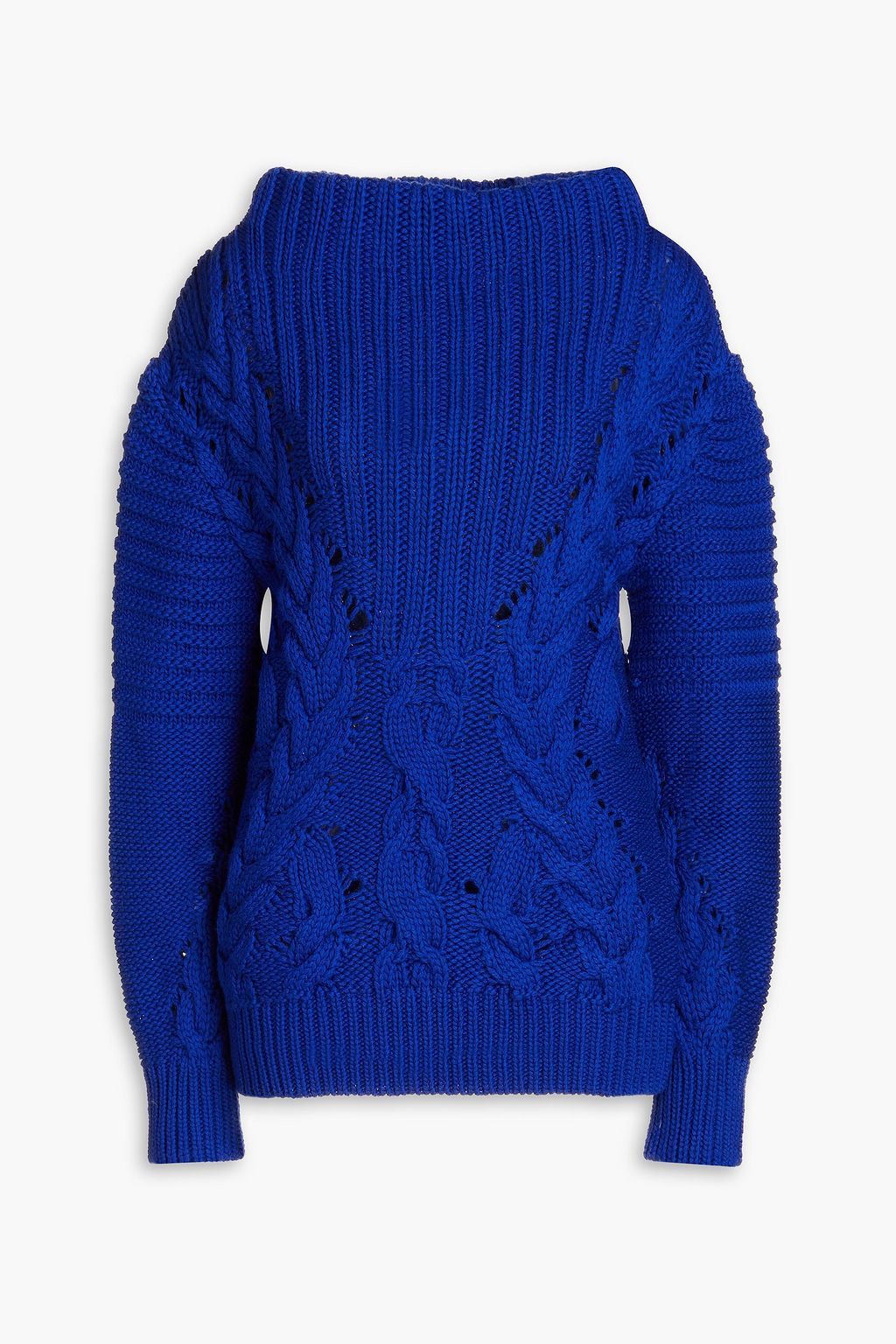 ALBERTA FERRETTI Cable knit wool turtleneck sweater THE OUTNET