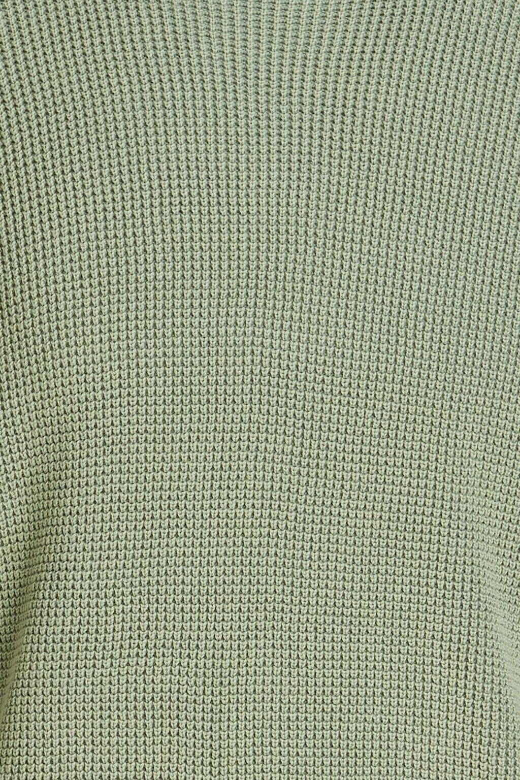 RAG & BONE Dexter denim-trimmed cotton sweater