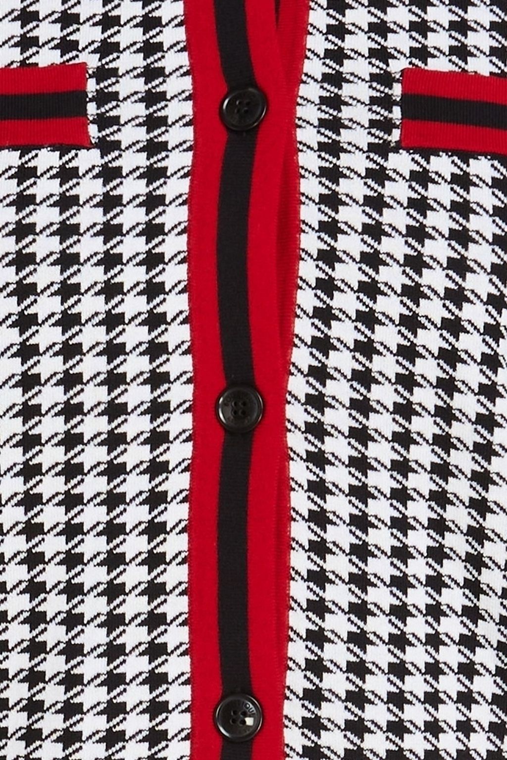 BOUTIQUE MOSCHINO Houndstooth cotton-blend cardigan