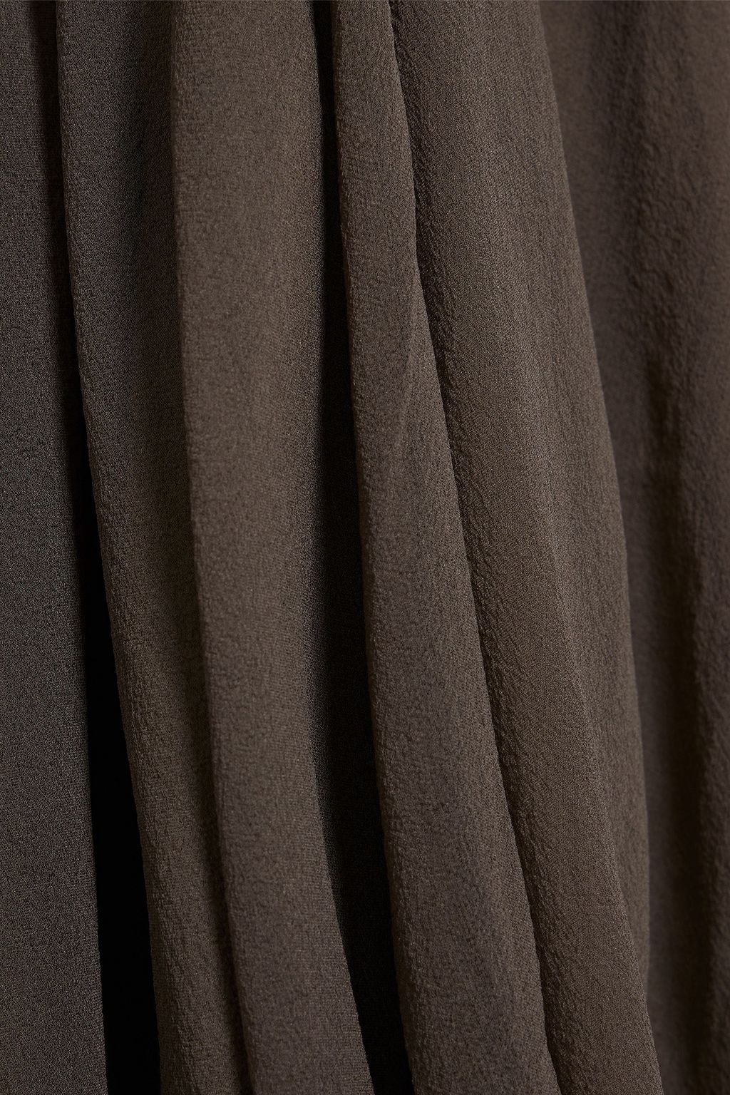 RICK OWENS Divine draped silk-chiffon and ribbed-knit midi skirt
