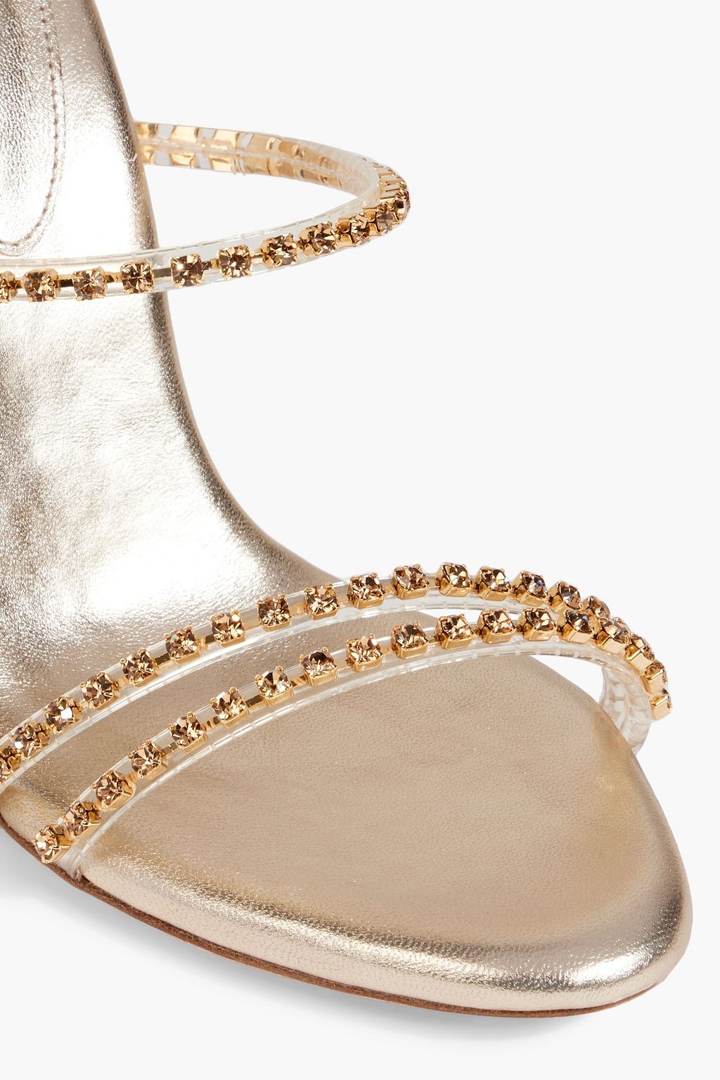 ALEXANDRE BIRMAN Dolores embellished leather and PVC sandals