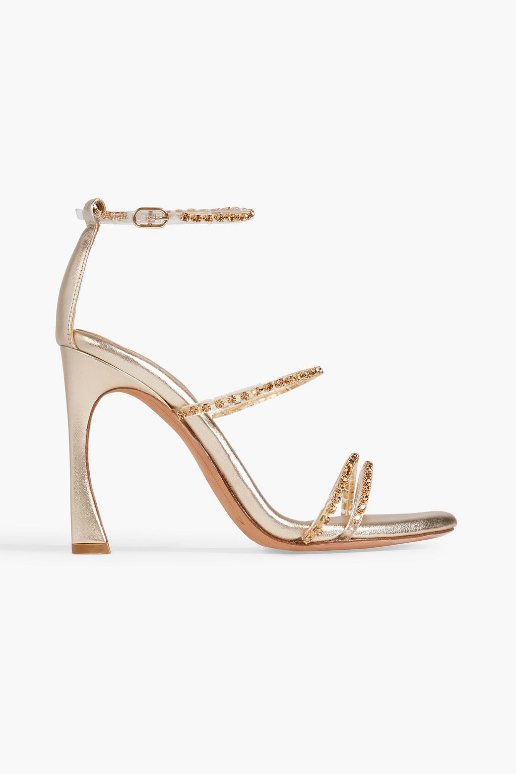 ALEXANDRE BIRMAN Dolores embellished leather and PVC sandals | THE OUTNET