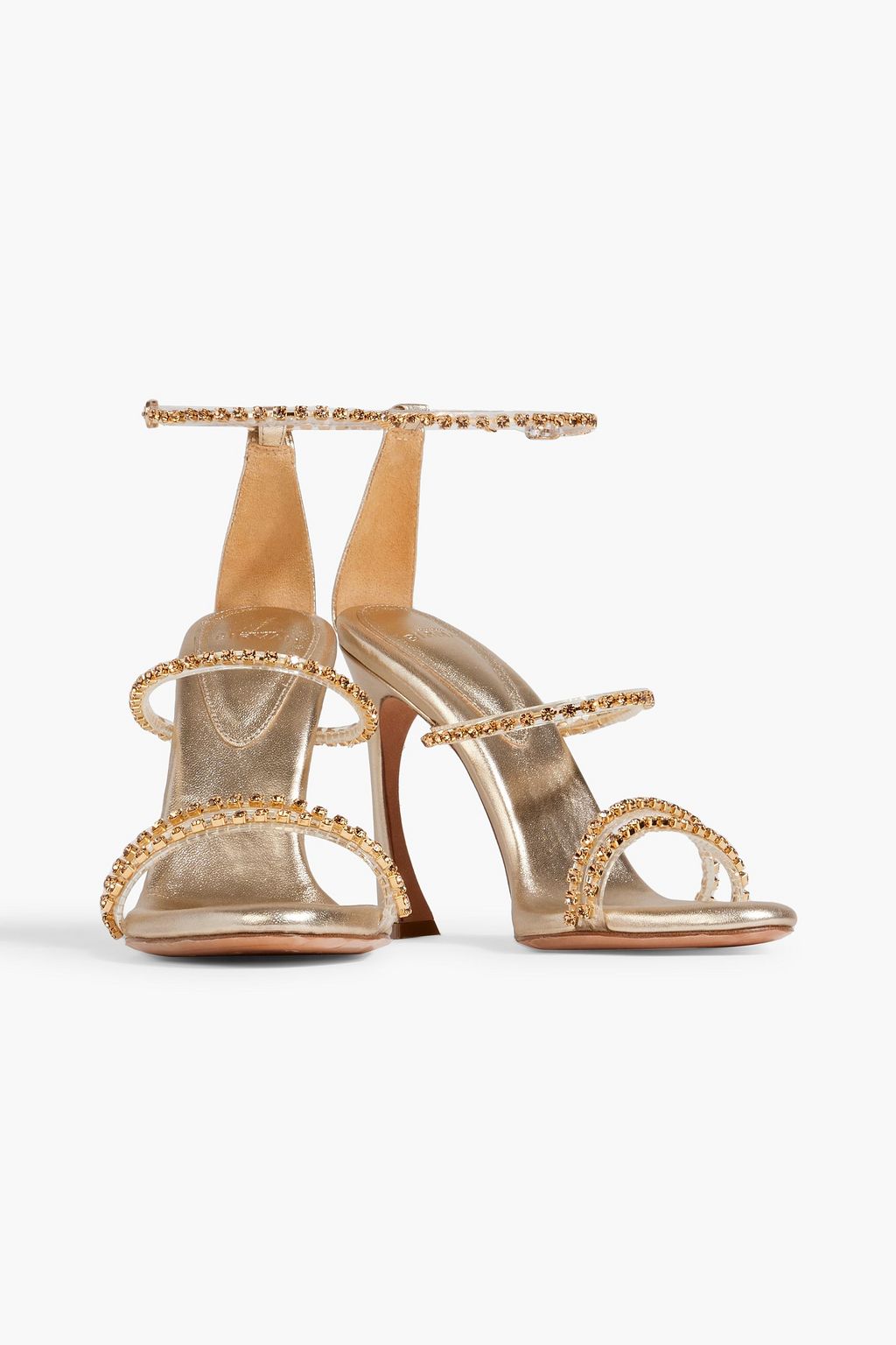ALEXANDRE BIRMAN Dolores embellished leather and PVC sandals