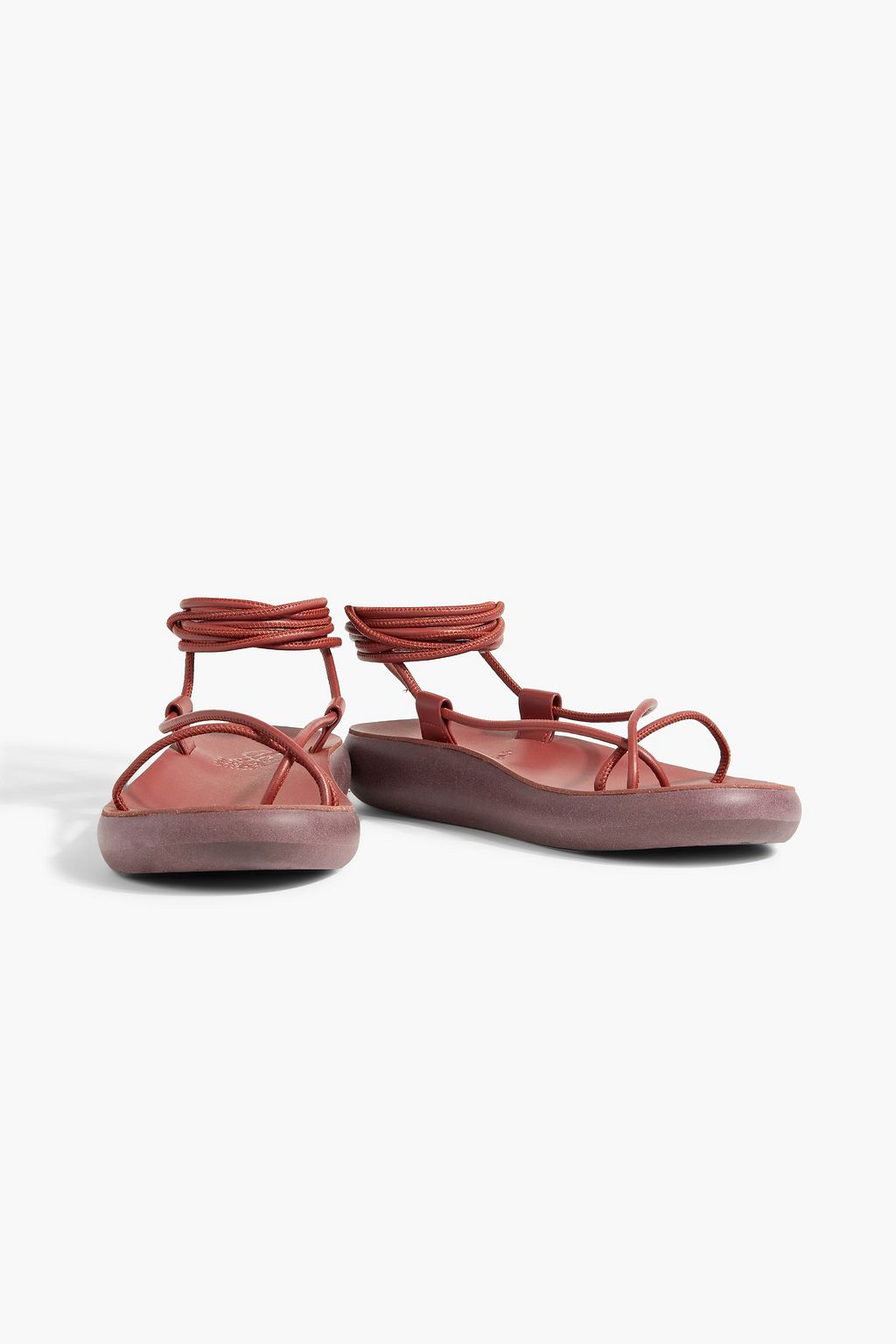 ANCIENT GREEK SANDALS Diakopes metallic leather sandals