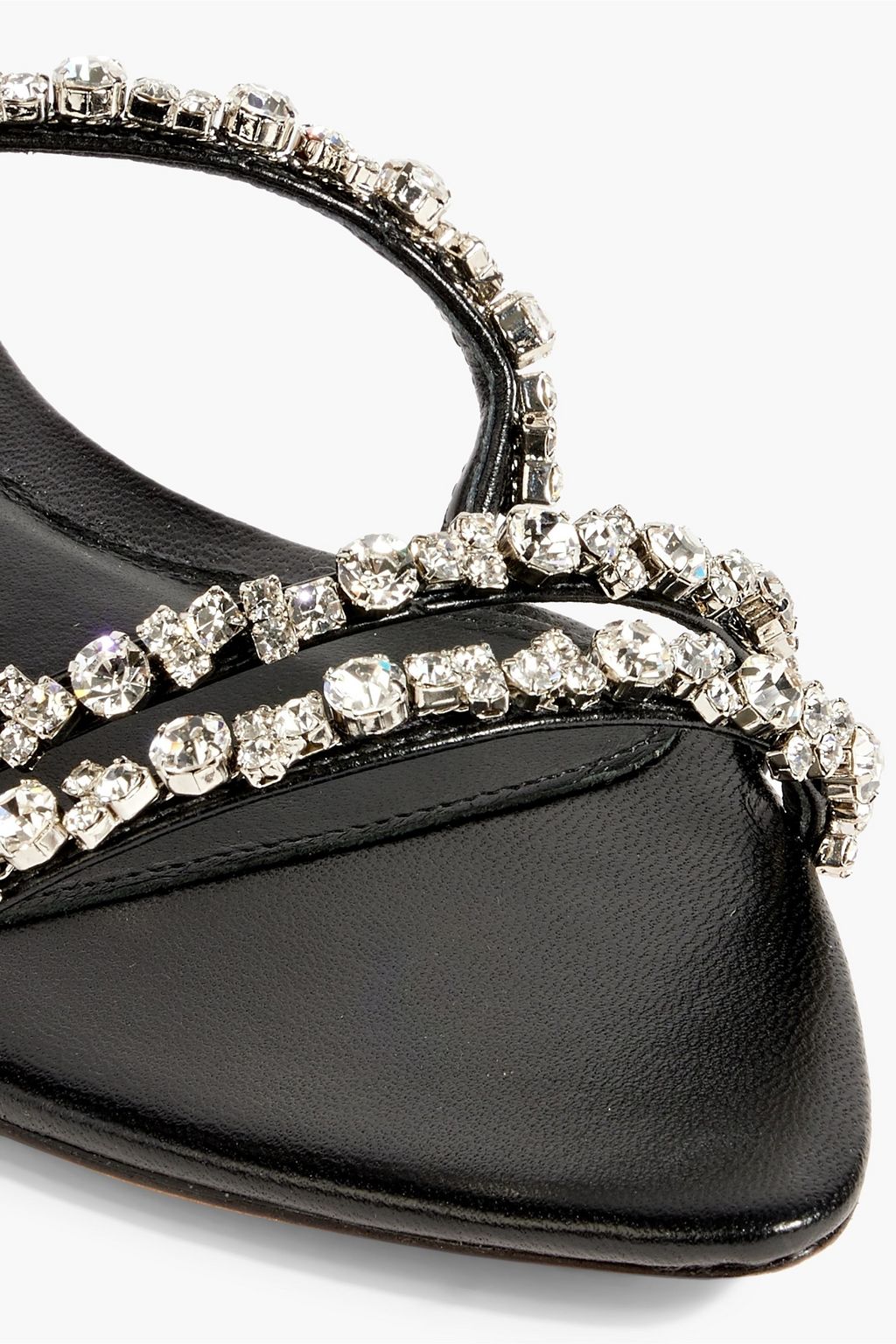 ALEXANDRE BIRMAN Crystal-embellished leather sandals