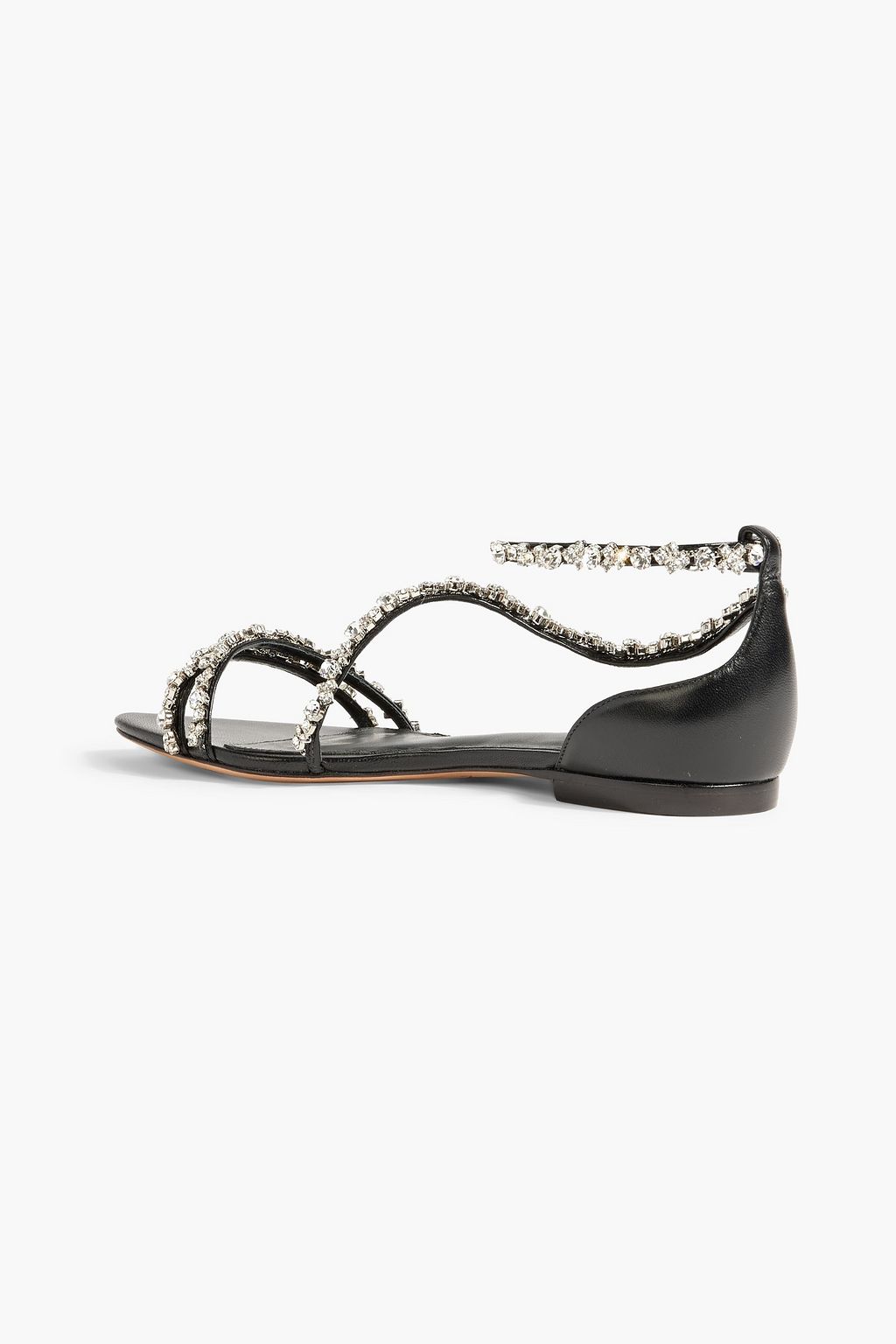 ALEXANDRE BIRMAN Crystal-embellished leather sandals