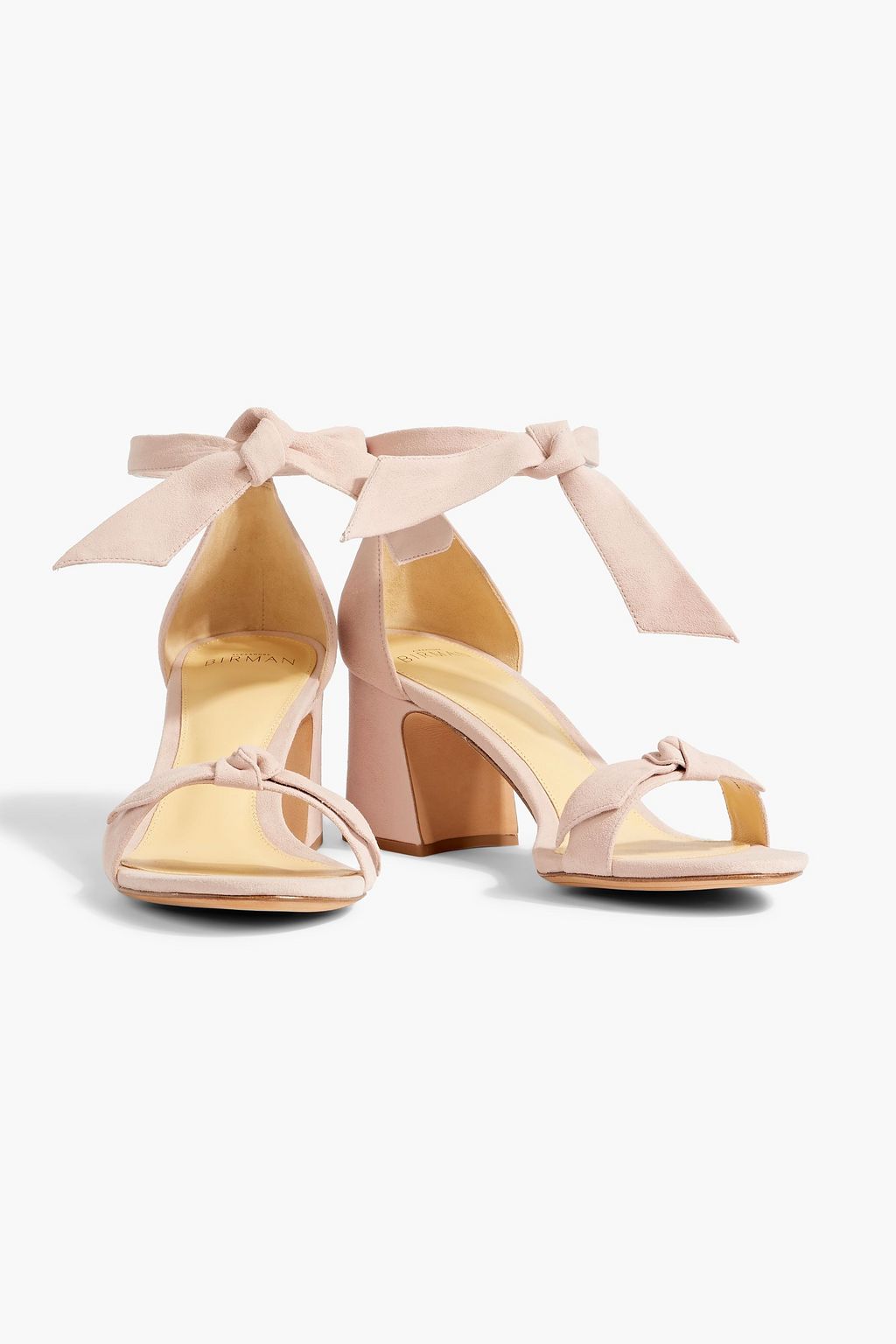 ALEXANDRE BIRMAN Bow-embellished suede sandals