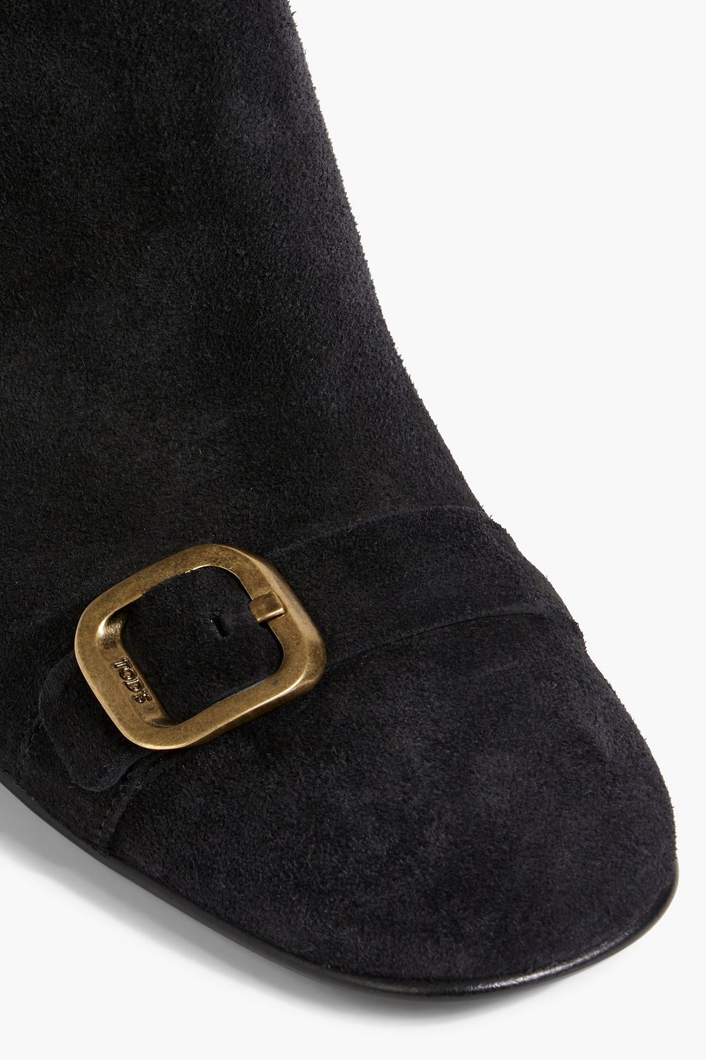 TOD'S حذاء بوت بطول الكاحل من الجلد السويدي مزود بإبزيم