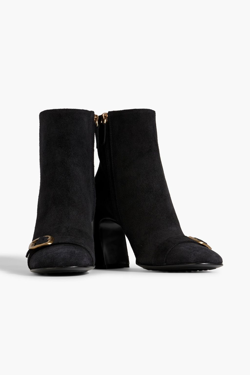 TOD'S حذاء بوت بطول الكاحل من الجلد السويدي مزود بإبزيم