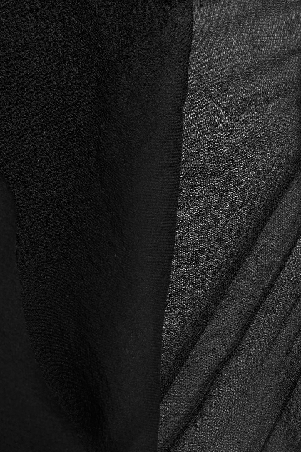 RICK OWENS Draped silk-chiffon top