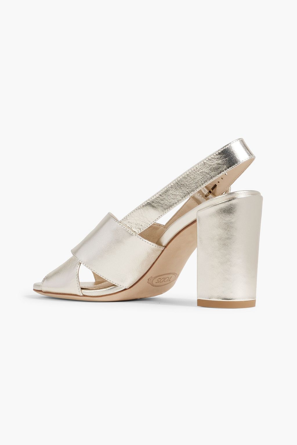 TOD'S Mirrored-leather sandals