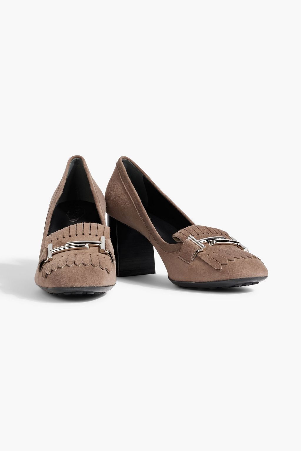 TOD'S Double T fringed nubuck pumps