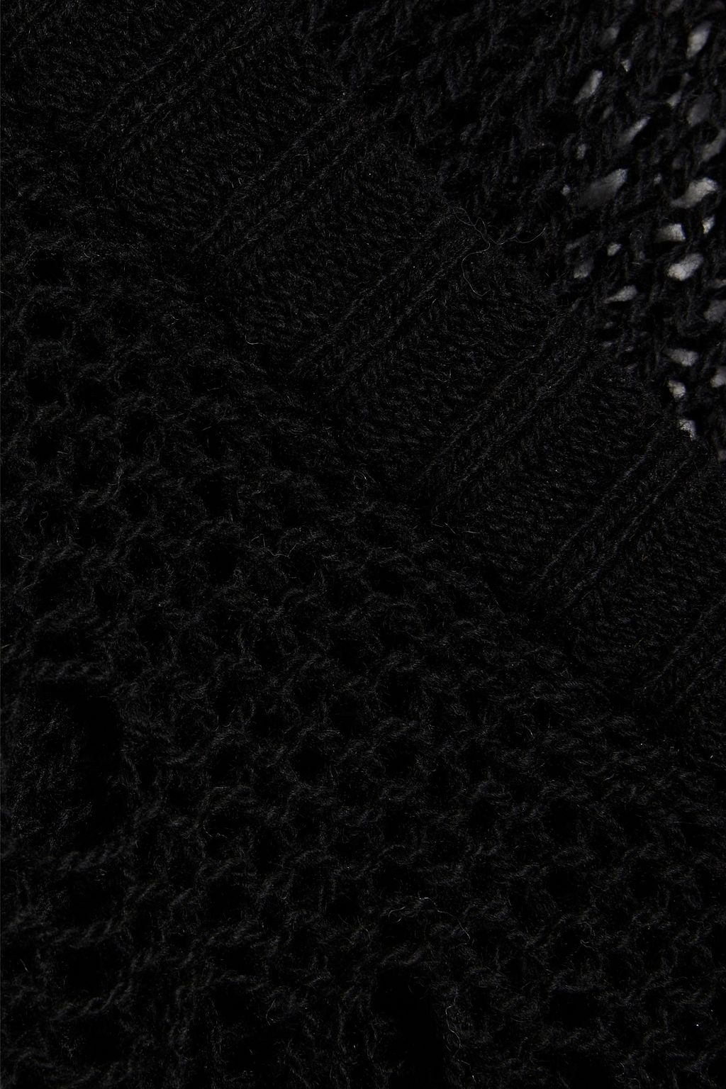 RICK OWENS Distressed open-knit cashmere and wool-blend top