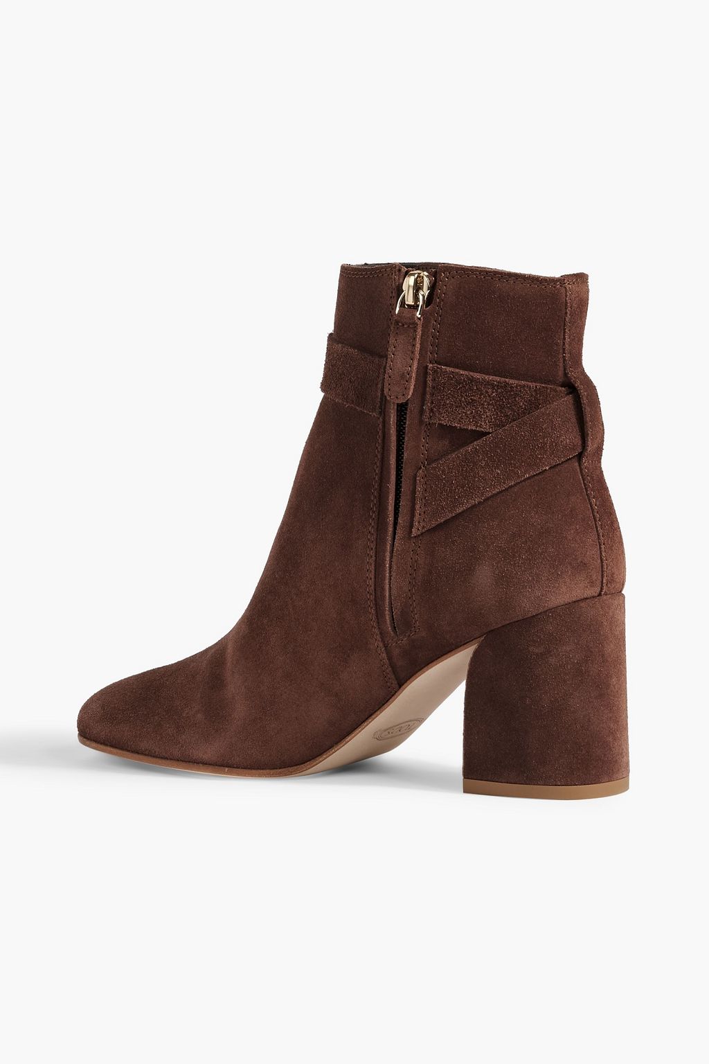 TOD'S Buckled suede ankle boots