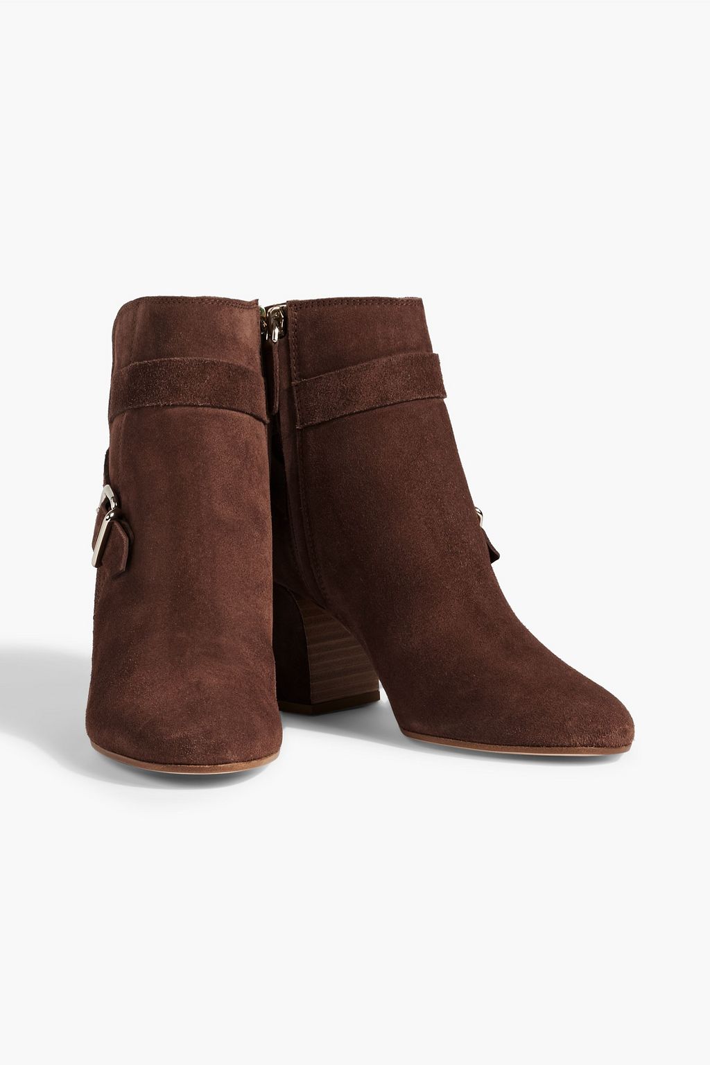 TOD'S Buckled suede ankle boots