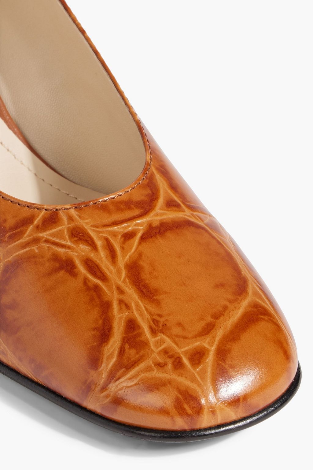 TOD'S Croc-effect leather pumps