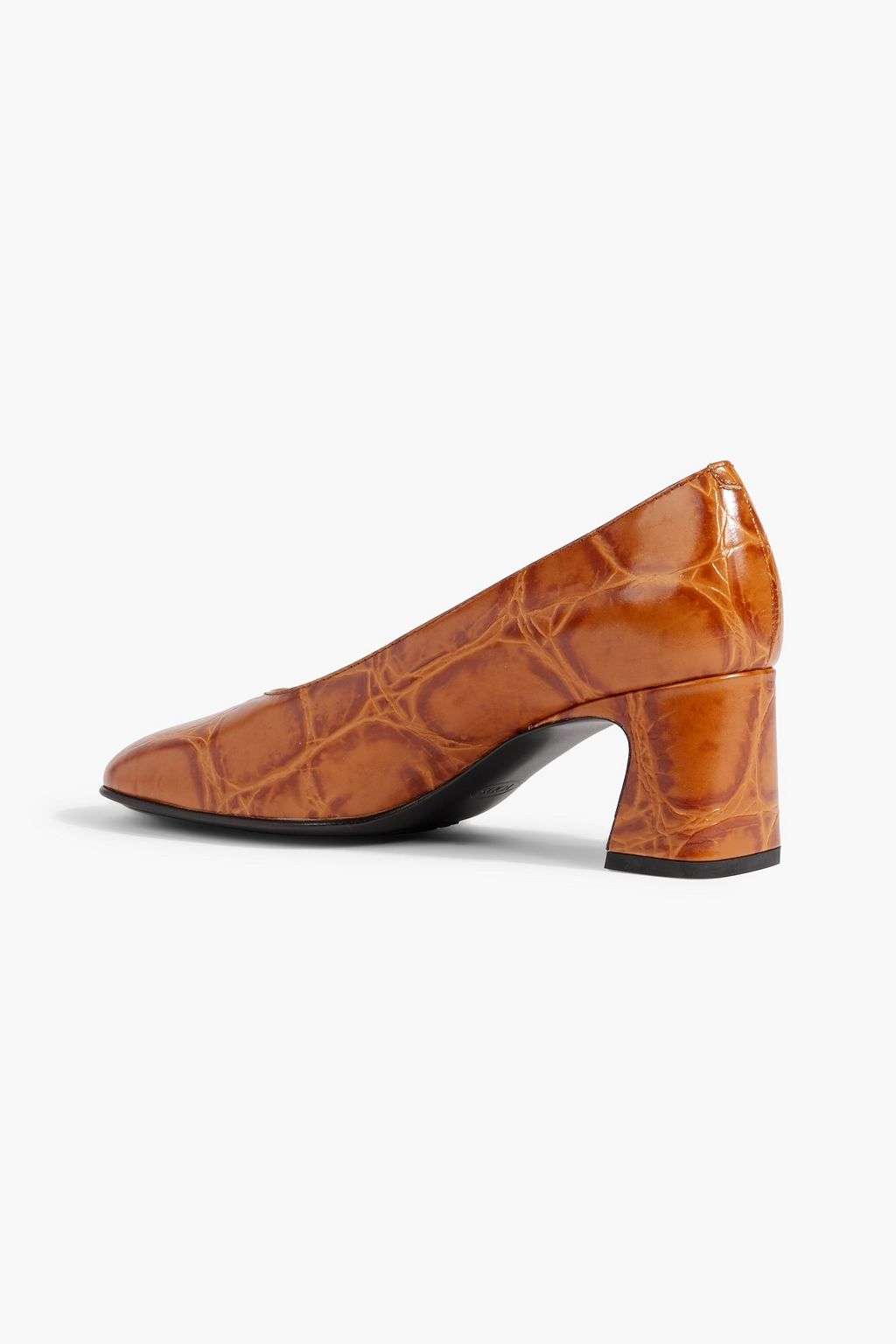 TOD'S Croc-effect leather pumps