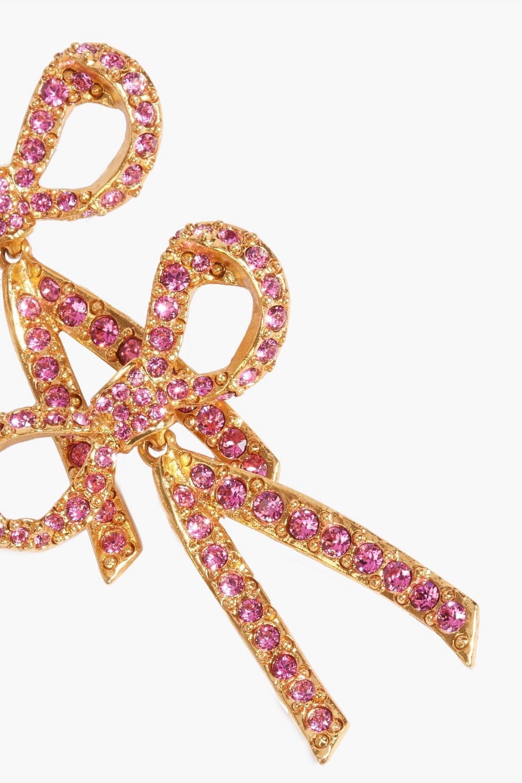 OSCAR DE LA RENTA Gold-tone crystal earrings