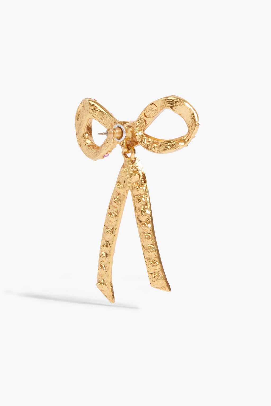 OSCAR DE LA RENTA Gold-tone crystal earrings