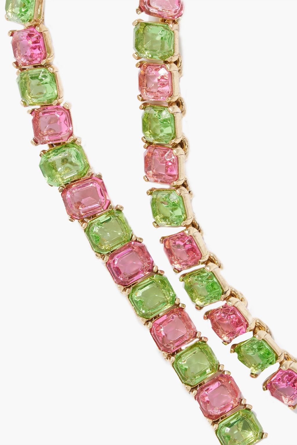 OSCAR DE LA RENTA Gold-tone crystal choker