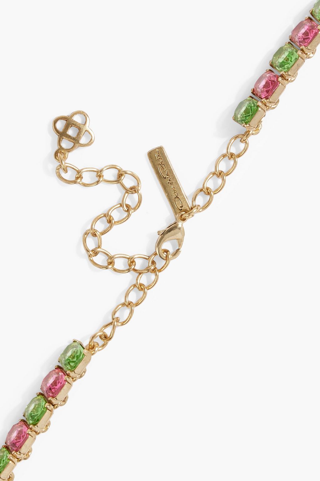 OSCAR DE LA RENTA Gold-tone crystal choker