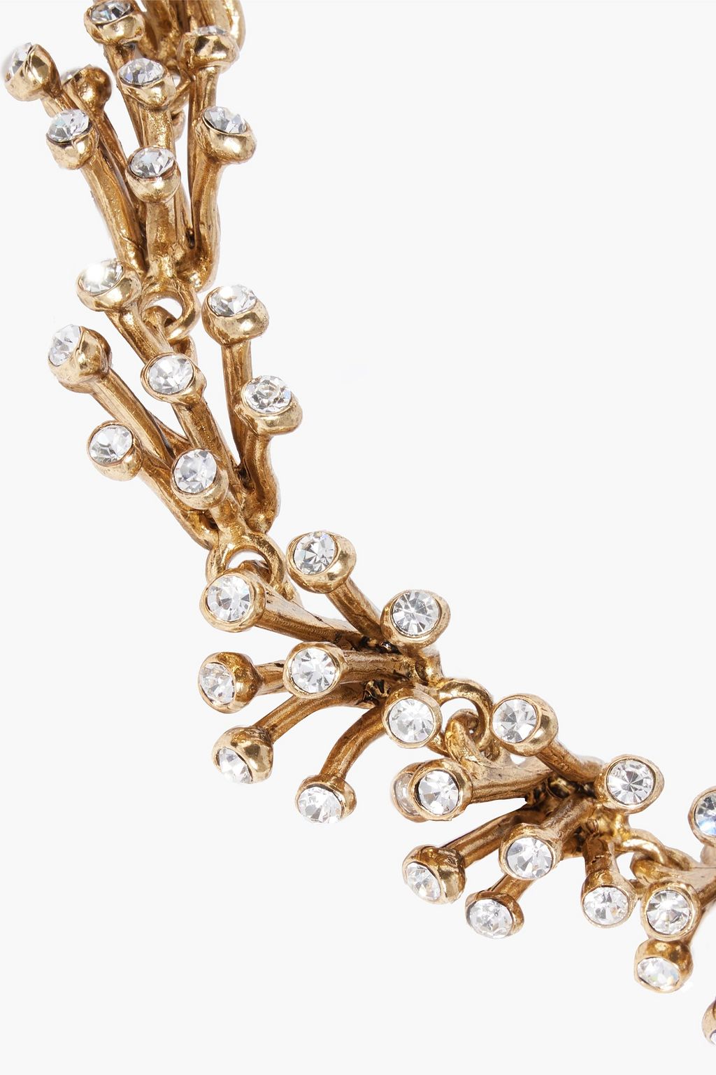 OSCAR DE LA RENTA Gold-tone crystal choker
